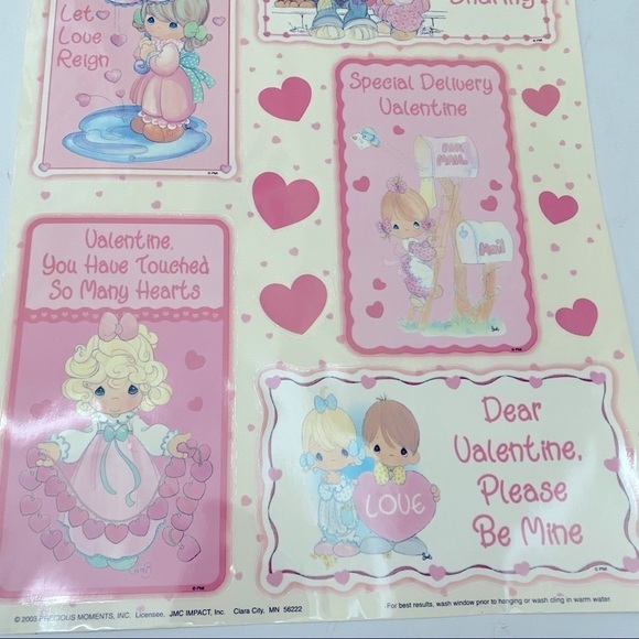New Precious Moments Valentine Window Cling Decorations - Picture 4 of 4